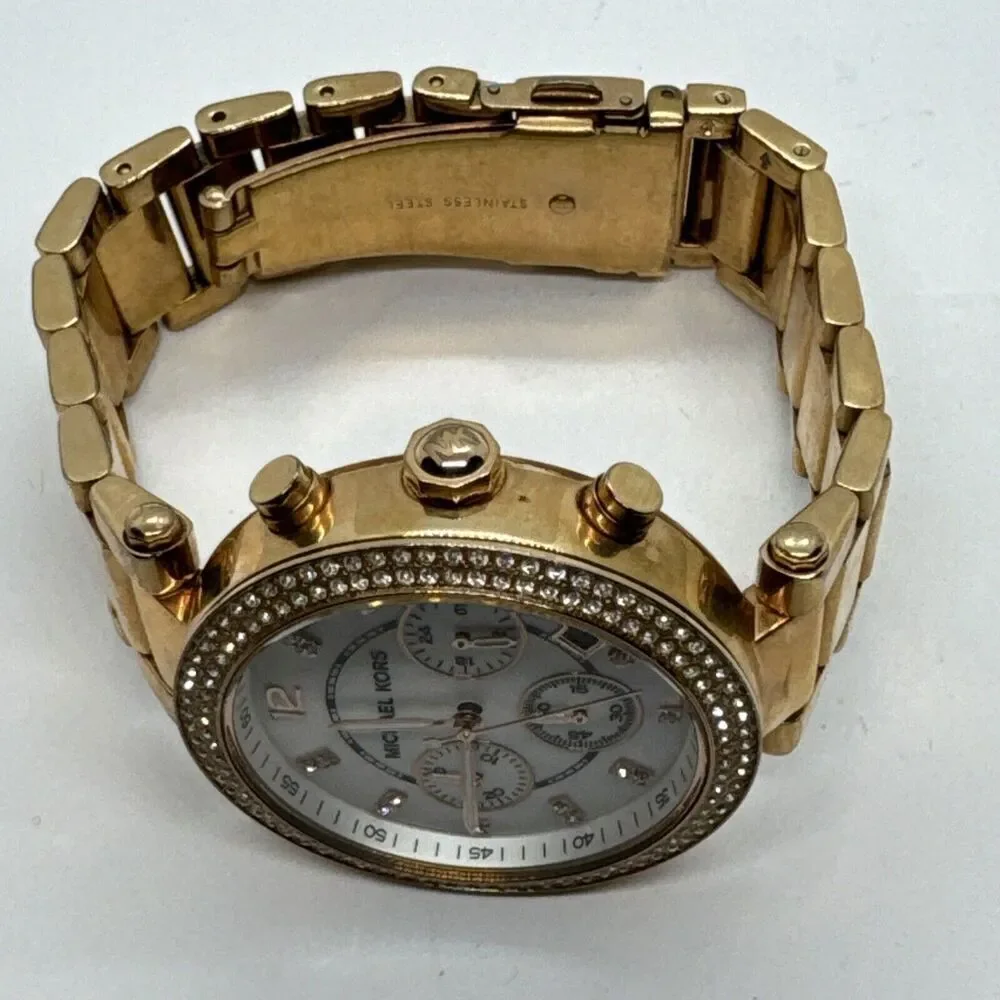 Michael Kors Parker MK5491 Women Rose Gold Analog Dial Quartz Wrist Watch JNA623